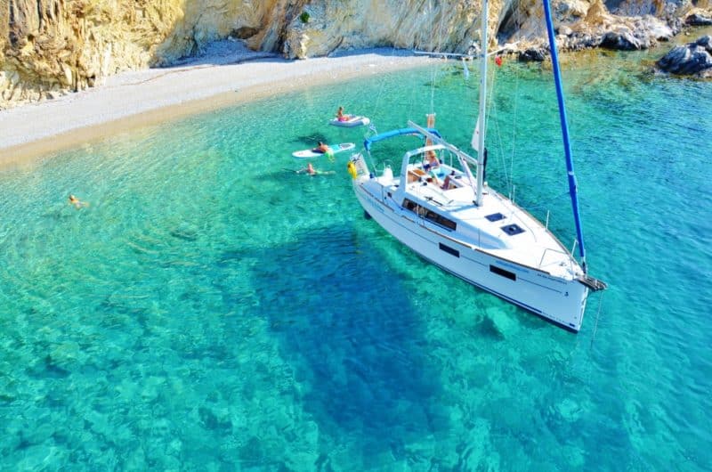 charter a yacht greek islands